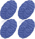 ME.FAN Silicone Trivet Mats - 4 Pack Pot Holders - 7.4'' Thickened Hot Pads for Hot pots, Pans and Dishes, Heat Resistant Silicone Trivet for Table and Counter Top Navy Blue