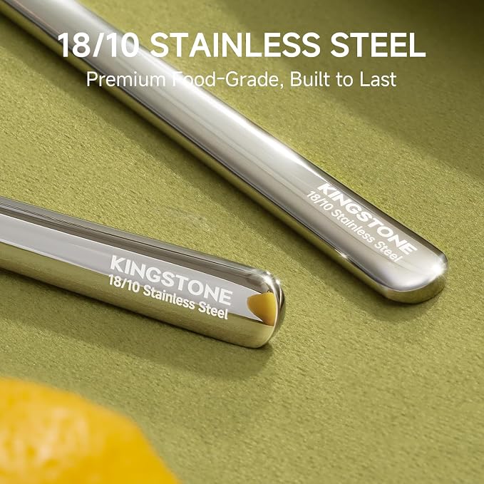 36-Piece Silverware Set with Steak Knives, Flatware Set for 6, 18/10 Stainless Steel Tableware Cutlery Set for Home Restaurant, Mirror Finish,Modern Design