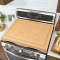 YUHFERA Stove Cover Board for Gas Stovetop - Raised Cutting Board with Legs and Juice Grooves, Adjustable Noodle Board Stove Cover for RV Stove Top (29.52"x21.65")