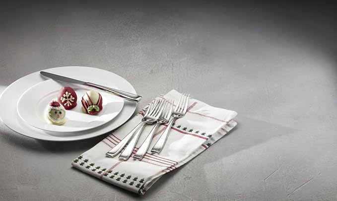 Oneida Moda 2-Piece Silverware Serving Forks, Flatware | silver, dishwasher safe | heavy duty, cutlery set for kitchen and dining, serving utensil set, wedding silverware