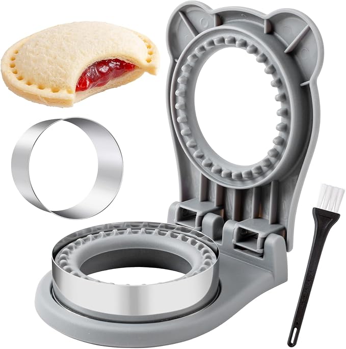 Nifogo Large Uncrustable Sandwich Cutter Maker for Kids | Sandwich Cutter and Sealer, Leak-proof Seal, Stainless Steel & PP Plastic, for Children Boys Girls Lunch Breakfast