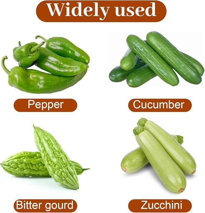 Molain Stainless Steel Jalapeno Pepper Corer, Zucchini Cucumber Remover Tool Vegetable Fruit Seed Corer with Serrated Edge