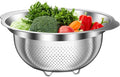 Stainless Steel Colander for Kitchen, 5 Quarts Stainless Steel Strainer, Pasta Strainer for Spaghetti Fruits Vegetables Cooking Food, Large Capacity with Handle Kitchen Food Strainer Basket - 1 Pack