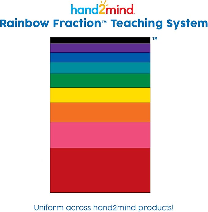 hand2mind Rainbow Fraction Measuring Cups, Kids Montessori Kitchen Tools, Toddler Cooking Tools, Sensory Table Materials, Fraction Manipulatives, Homeschooling Supplies, Easter Baking (Set of 9)