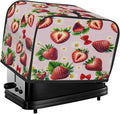 2 Slice Toaster Cover Strawberry Pink Daisy Toaster Covers Two Slice Wide Slot Waterproof and Dustproof Covers for Wide Slot Toasters and Small Appliances Kitchen Decor Gifts