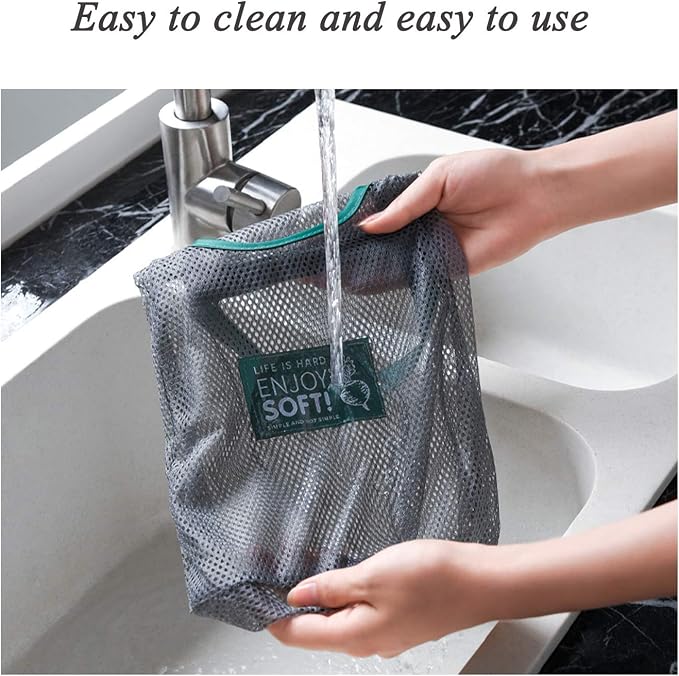 dierjueyers 2PCS Household Kitchen Storage Net Bag,Reusable Shopping Bag,Hanging Storage Bag for Fruit and Vegetable Onion Garlic Potatoes and tomatoes (2)