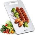 Titanium Cutting Board, 100% Pure Titanium Cutting Boards for Kitchen, Non-Toxic, Double-Sided Chopping Boards for Raw & Cooked Food, Handles Included, Dishwasher Safe(10” x 6”)