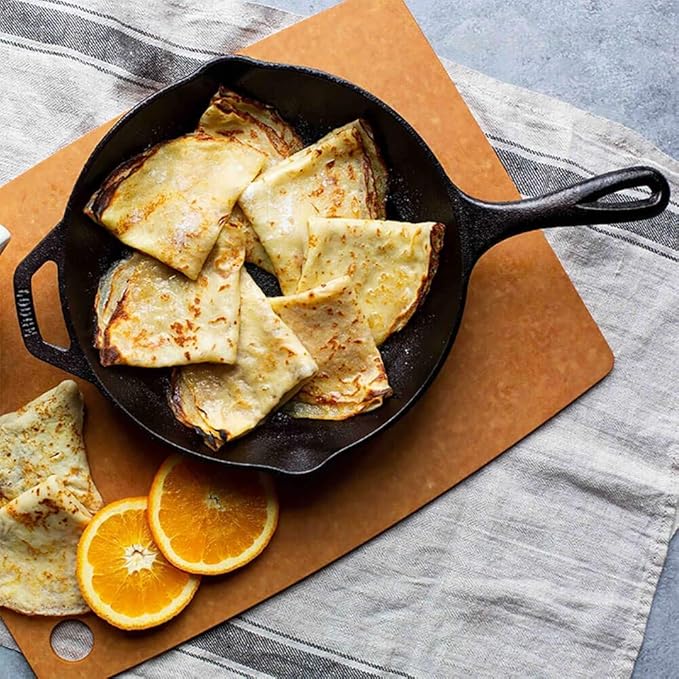 Lodge Chef Collection 10" Pre-Seasoned Cast Iron Skillet - Kitchen Essential for Frying & Searing