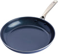 Blue Diamond 12" Diamond Infused Ceramic Nonstick Frying Pan Skillet, Blue | PFAS-Free Ceramic Nonstick, Dishwasher & Oven Safe, Stay Cool Handle, Durable Metal Utensil Safe, Egg & Omelet Pan