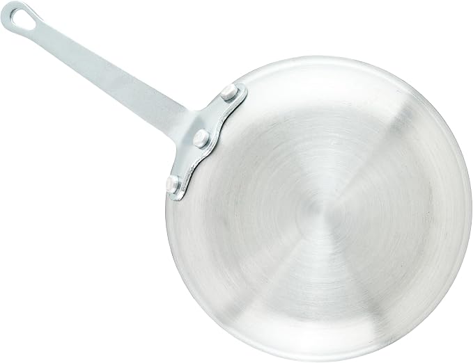 Winco 7" Aluminum Fry Pan, Non-Stick Finish | Reinforced riveted handle, Hanging hole for storage, Great for Sauteing, Searing, Frying and Restaurant Kitchens