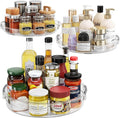 LAMU 3 Pack Lazy Susan Organizer Turntable for Cabinet, 9.25'' 10.6'' 12'' | Pantry Organizers and Storage, Rotating Condiment Organizer Spice Organization, For Kitchen, Table Top, Fridge, Countertop