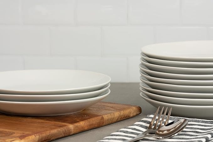 10 Strawberry Street 7.5" Catering Coupe Salad/Dessert Plate, Set of 12,White