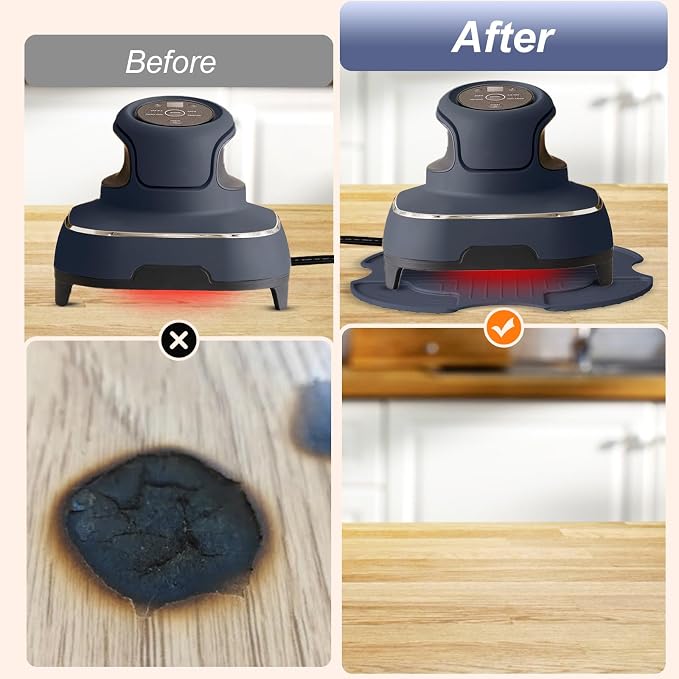 Palksky Air Fryer Mat & Splatter Shield Compatible with Ninja Crispi Airfryers, Silicone Trivets & Splatter Guard for Portable Glass Cooking System, Dark Gray & Black
