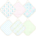 6 Pack Pot Holders 100% Cotton Heat Resistant Potholder, Machine Washable Pot Holder, Hot Pads, Table Pads for Cooking Baking (V)