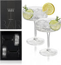 AW BRIDAL 8.5oz Ribbed Coupe Glasses Set of 2, Martini Champagne Glass | Housewarming Gifts for New Home, Wedding Gifts for Couples 2026, Martini Cocktail Glass, Couple Gift for Bridal Shower