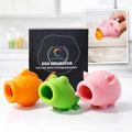 Egg Yolk Separator, Food Grade Silicone, Dishwasher Safe Kitchen Gadget for Cooking/Baking. Swallow and Release Raw Egg Yolk from White, Quick & Mess-free, Pack of 3 (Pig, Fish & Frog Design)