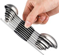 Magnetic Measuring Spoons Set Stainless Steel Stackable Measuring Spoons | Dual Sided Nesting Teaspoons Tablespoons Set of 8 for Measuring Dry and Liquid Ingredients