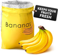 Nylon Banana Keeper with Aluminum Lining for Slow Browning - Reusable & Washable 13.8x10.6 Banana Bags to Keep Bananas Fresh with Quick Drawstring Closure - Suitable for Home Fruit Storage and Picnics