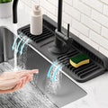 14.6 inch Faucet Mat for Kitchen Sink Splash Guard[7° Slope Fast Self-draining][Snap Lock Fit]Kitchen Sink Faucet Mat Splash Guard Kitchen Sink Area Water Splash Guard Behind Faucet Draining Mat