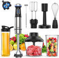 Ganiza Immersion Blender Handheld Corded 8 in 1 Hand Blender Max 1000W | 16 Speed Stick Emulsifier with Beaker, Chopper, Whisk, Frother, Potato Masher and Portable Bottle for Soup, Puree, Smoothies