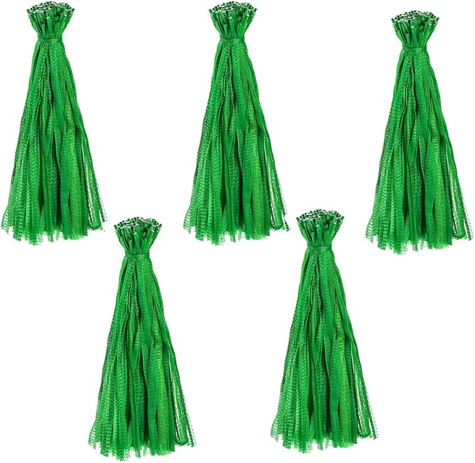 500Pcs Reusable Mesh Green Nylon Netting with Bags,15.7 Inch Reusable Nylon Mesh net Produce Grocery Toys Fruits Vegetables Storage Bags