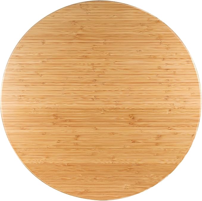 (26 Inch) Bamboo Large Lazy Susan for Dining Table Top with Heavy Duty Metal Rotating Hardware