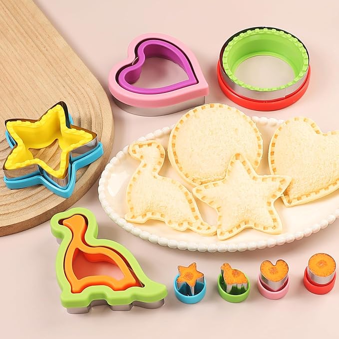 laxizar 8 Pcs Sandwich Cutter Cookie Cutter Uncrustable Bread Maker