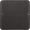 MicoYang Silicone Dish Drying Mat for Multiple Usage,Easy clean,Eco-friendly,Heat-resistant Silicone Mat for Kitchen Counter or Sink,Refrigerator or Drawer liner Coffee M 12 inches x 12 inches