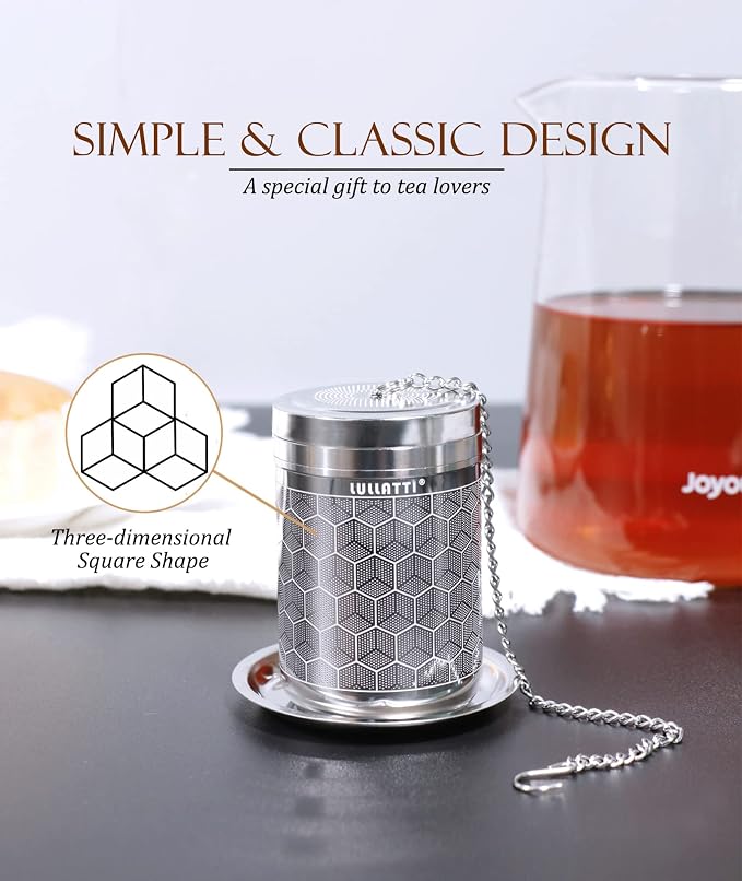 1-Pack Large Tea Infuser 304 Steel Fine Mesh for Teapots & Mugs | Designed for loose leaf tea, large basket holds plenty, and dishwasher-safe for easy care.