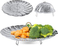 Sayfine Vegetable Steamer Basket, Premium Stainless Steel Veggie Steamer Basket - Folding Expandable Steamers to Fits Various Size Pot (Extra Large (6.5" to 11"))