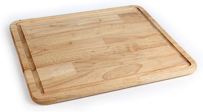 Camco - Hardwood Cutting Board and Stove Topper with Non-Skid Backing, Includes Flexible Cutting Mat (43753) | Includes flexible cutting mat to protect wood finish, will not dull knives, eliminates rattles, 17 x 19-1/2 x 3/4 in