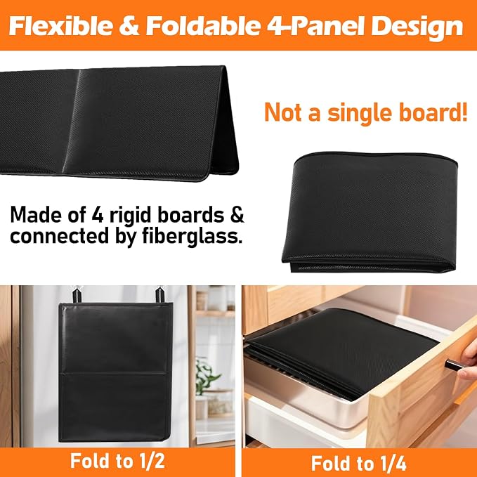Gas Stove Covers For Gas Stove Top,with Built-in Hard Board,24"x20" | Outer fiberglass Stove top covers for gas burners keep clean,extra countertop space gas stove top cover,Foldable,Waterproof