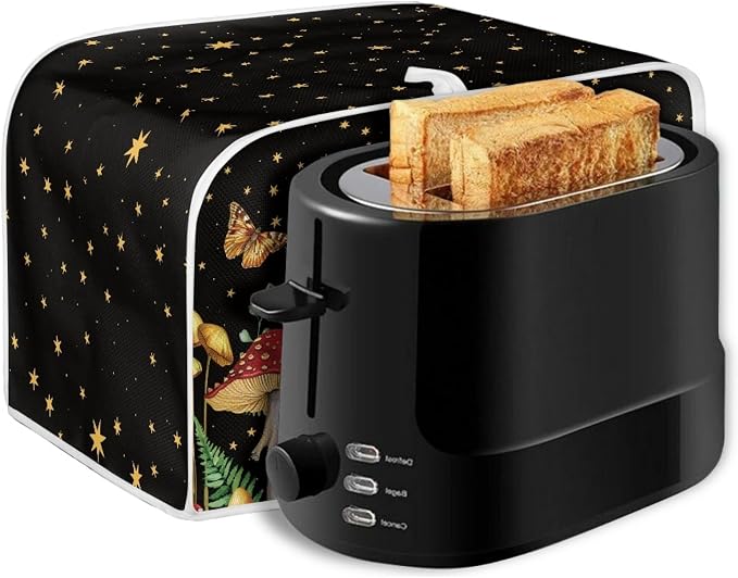 Forest Butterfly Mushroom Toaster Covers 2 Slice Wide Slot Fingerprint Protection Kitchen Small Appliances Toaster