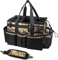 SCAVATA Wearable Cleaning Caddy Organizer with Handle & Shoulder Straps for Housekeepers, Under Sink & Car Cleaning Tool Organizer Bag with 4 Foldable Dividers (Camouflage)