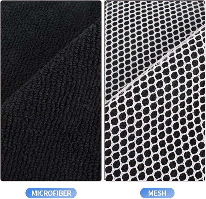 Dish Cloths with Scrub Side, Microfiber Dish Rags Kitchen Washcloths | Absorbent dish cloths for washing dishes with scrubber side Quick dry kitchen wash cloths and dish rags 9 Pack 7 Inch Black