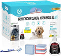 Washing Machine Cleaner Tablets Ultra with Mold Cleaning Gel&Brush | Designed for Pet Owners,Removes Residue, Grime & Odors, Compatible with HE, Top&Front Load, 30 Tablets-12+ Month Supply