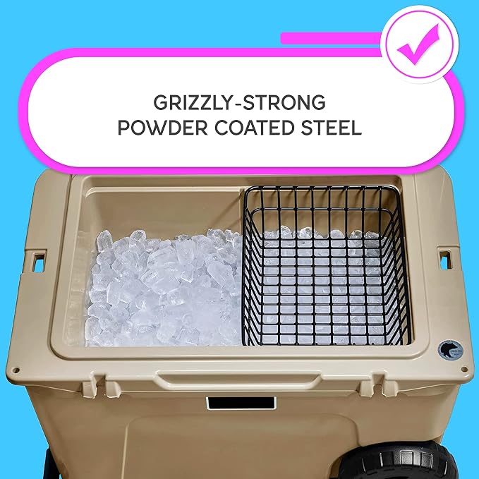 Above Sea Level Cooler Basket for YETI Tundra Haul, YETI Roadie 48, and YETI Roadie 60 - Wire Cooler Rack for YETI Wheeled Coolers - Compatible with YETI Accessories