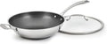 Cuisinart Wok Pan, PurelySear Hybrid, Stainless Steel, 12 Inch | Hybrid stainless steel wok with lid for stir-fry/steaming, ceramic pan, induction compatible, oven safe to 500°F, FPS26-30HC