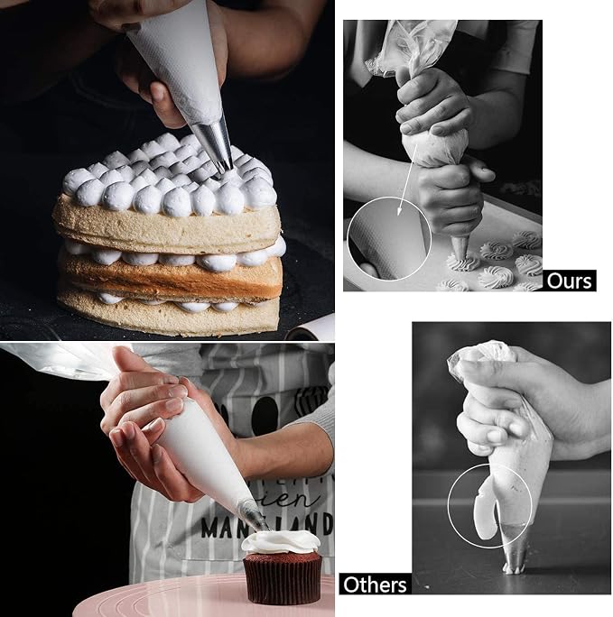400 Pcs Piping Bags Disposable 12 In Pastry Bags Tipless Icing Piping Bag | Cake Decorating Bags for Frosting Cream