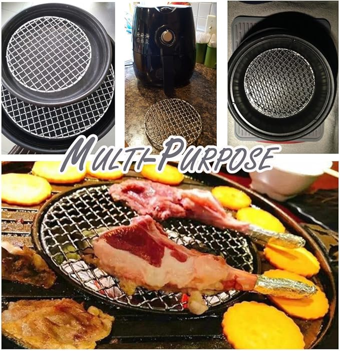 Canning Rack Multi-Purpose Round Barbecue Cooling Rack for Steaming with Legs Dia 7.5" Heavy Duty Stainless Steel for Grill/Instant Pot/Pressure Cooker/Oven (190mm/7.5")