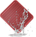 ZLR Oversized Silicone Dish Drying Mat for Kitchen, 16"x18", Lava Red | Family-Size Drainboard for Pots & Pans, Thick 4mm No-Curl, Heat-Resistant Trivet to 450°F, Non-Slip, Rolls to Store