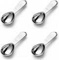 4-Pack Coffee Scoop – 1 Tablespoon (15ml) Stainless Steel Measuring Spoons, Compact Short Handle for Ground Coffee, Tea, and Powder
