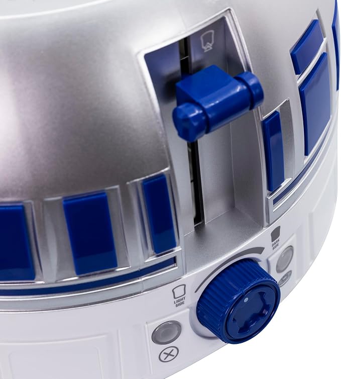 Uncanny Brands Star Wars R2D2 Deluxe Toaster - Lights-Up and Makes Sounds Like Artoo