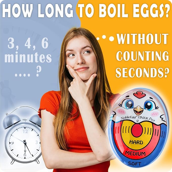 Nobleegg Egg Timer Pro2 Boiling Soft Medium Hard Eggs Kitchen Gadget Tricolor Certified