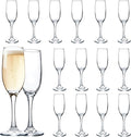 UMEIED Set of 16 Champagne Glasses, Champagne Flutes with Classic Shape, Long stem Sparkling Wine glasses for Wedding, Restaurant, Bar, Wine Toasting, Clear
