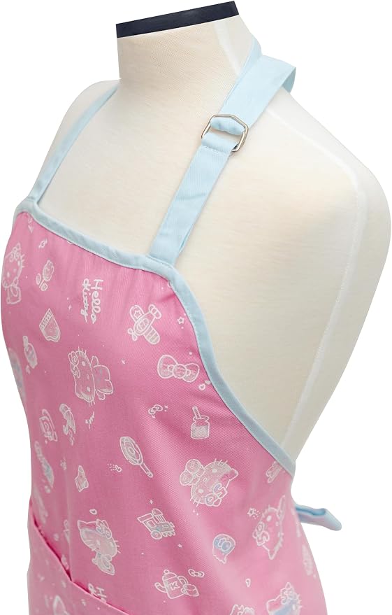 Hello Kitty Print 28" Adult Apron and Pot Holder Set