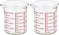 High Borosilicate Glass Measuring Cup-V-Shaped Spout，Glass Measuring Beaker for Kitchen or Restaurant, Easy to Read, 60 ML (2 Oz)-Pack of 2
