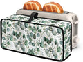 ZDCUSTOM Slim Toaster Dust Cover 2 Slice, Long Slot Toaster Oven Bread Maker Machine Stain Resistant Kitchen Small Appliance Cover Green Sage Leaf