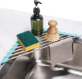 Tomorotec Green Triangle Roll-Up Dish Drying Rack for Sink Corner - Small, Foldable, Stainless Steel, Multipurpose Kitchen Drainer Caddy, Trivet, Rustproof Organizer, Storage Shelf | BPA-Free Food-Grade Silicone Edges Foldable Waterproof Rustproof Heav...