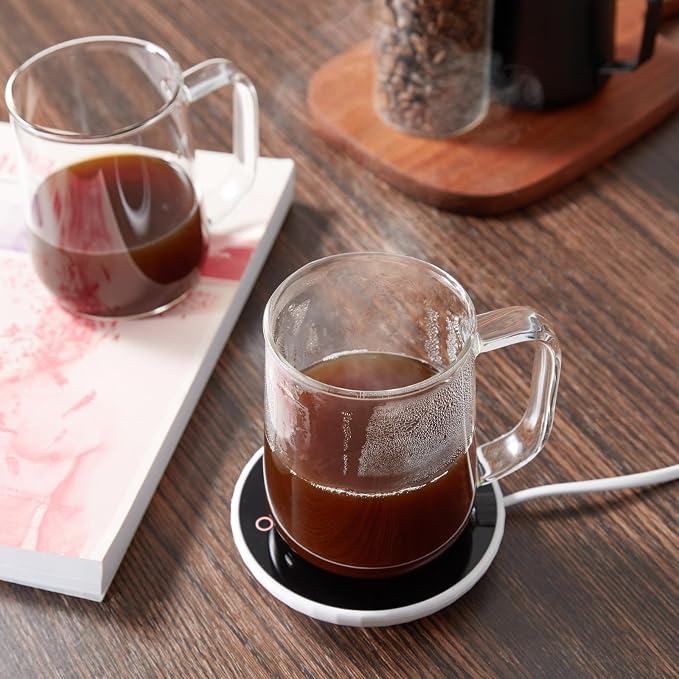 Glass Coffee Mugs, 16 oz Glass Coffee Cups Set of 2, Clear Borosilicate Glass Mugs with Handles for Cappuccino, Tea, Latte, Hot/Cold Beverages, Wine, Americano